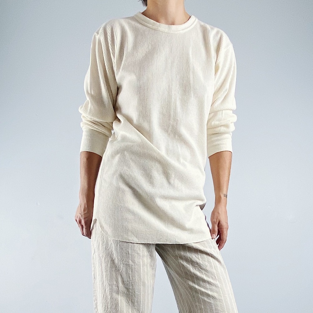SOLD—Classic vintage ecru thermal tee